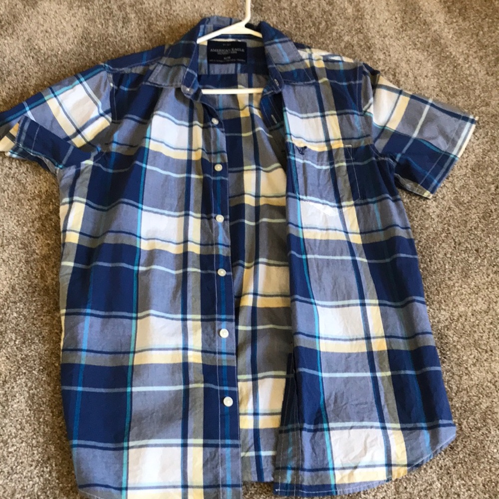 American eagle button up T-shirt